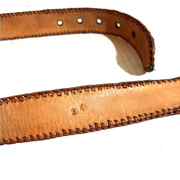 Handmade unisex Size 34 Turquoise and Brown Beaded Women\'s Belt main image 5
